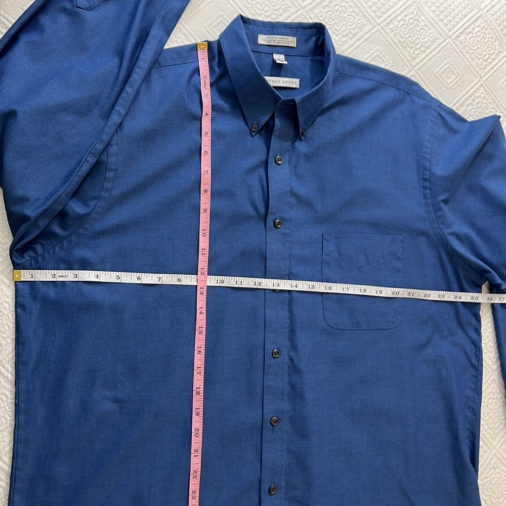 Geoffrey Beene XL Blue Dress Shirt - Picture 9 of 11